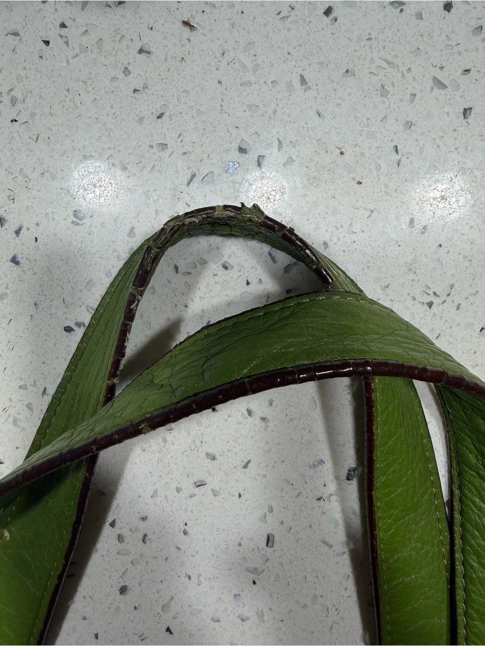 Green vintage geniune Leather Shoulder Bag - Stylish Everyday Tote